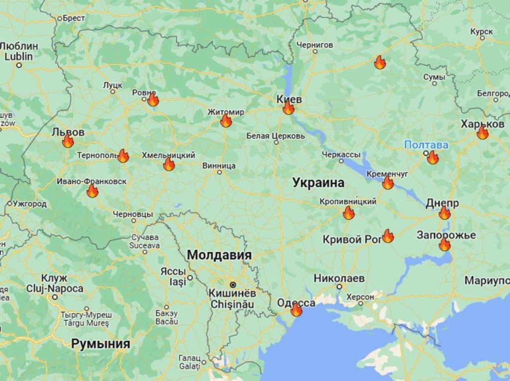 карта ударов 10.10