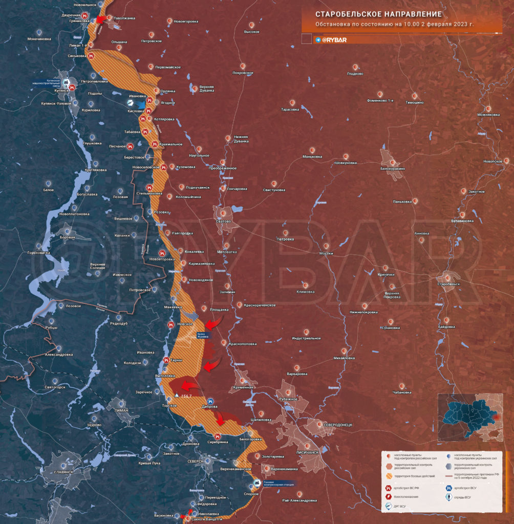 старобельское карта боев 2 02