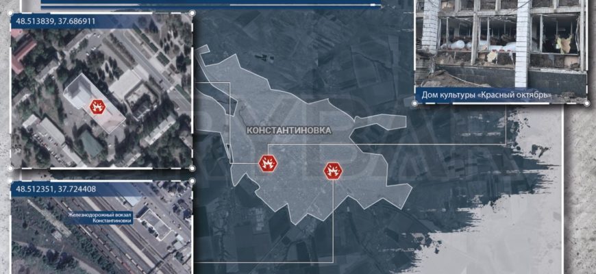 Удары по объектам ВСУ в Константиновке